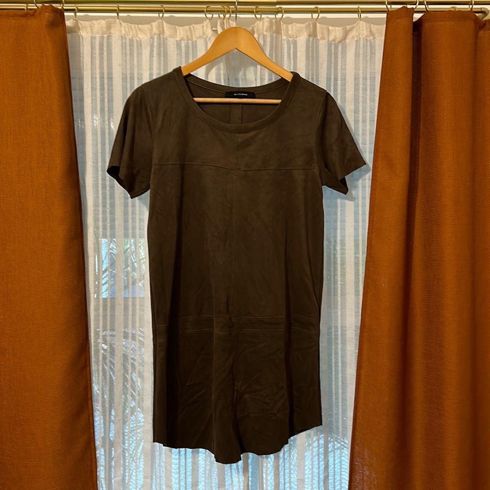 Faux suede Olivaceous mini dress